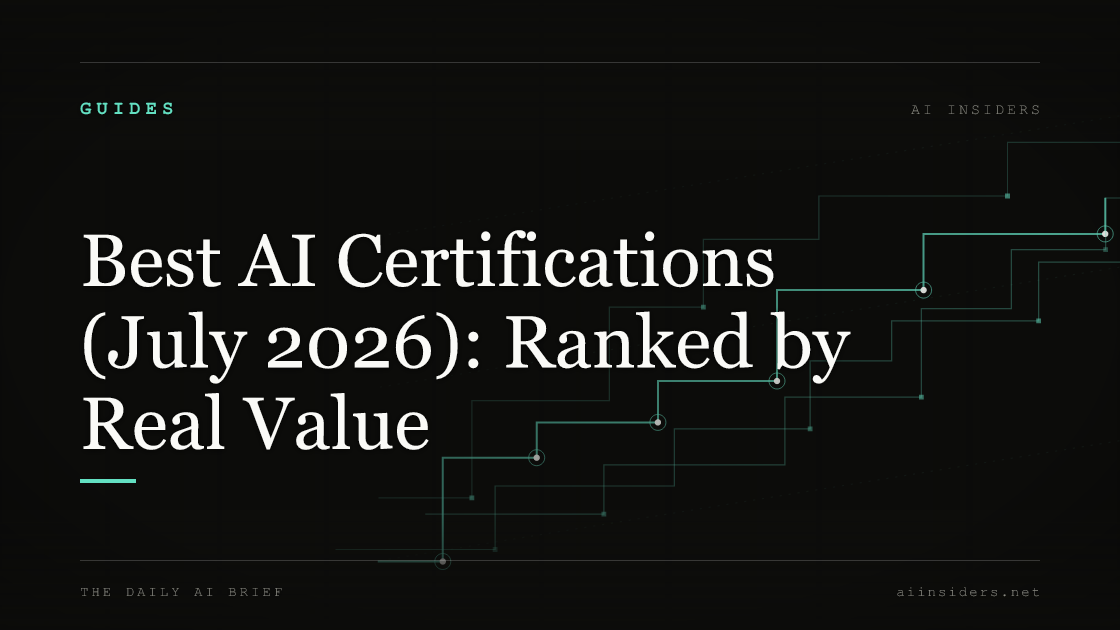 Best AI Certifications (July 2026): Ranked by Real Value — featured image for AI Insiders