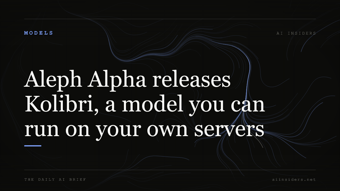 Aleph Alpha releases Kolibri, a model you can run on your own servers, featured image for AI Insiders