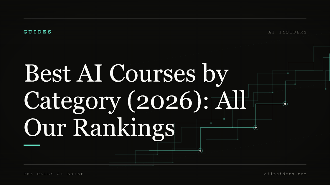 Best AI Courses by Category (2026): All Our Rankings — featured image for AI Insiders