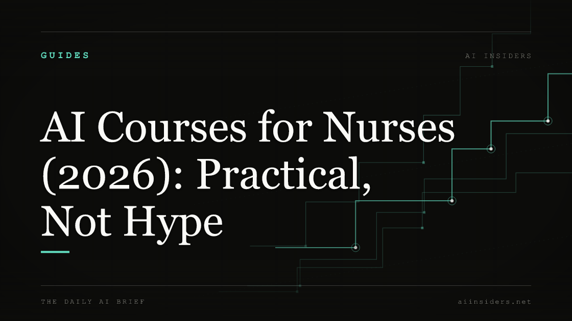 AI Courses for Nurses (2026): Practical, Not Hype — featured image for AI Insiders