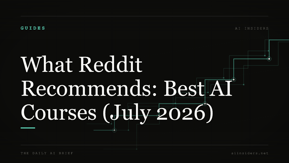 What Reddit Recommends: Best AI Courses (July 2026) — featured image for AI Insiders