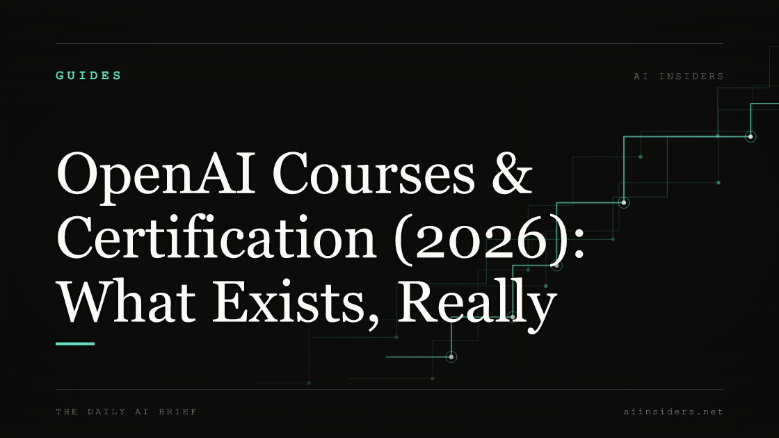 OpenAI Courses & Certification (2026): What Exists, Really — featured image for AI Insiders