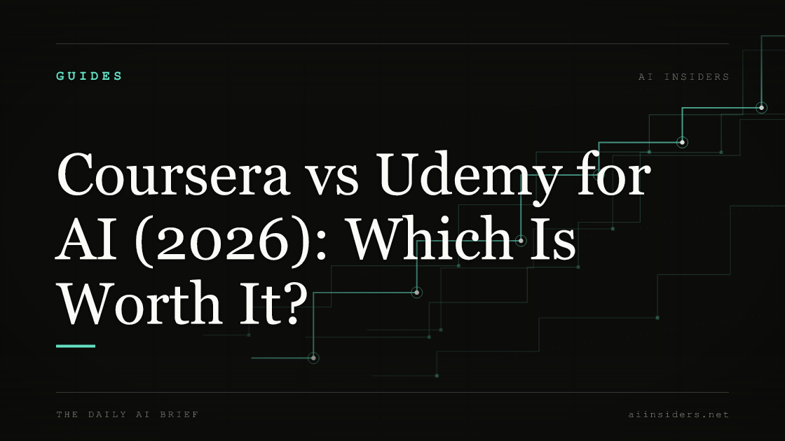Coursera vs Udemy for AI (2026): Which Is Worth It? — featured image for AI Insiders