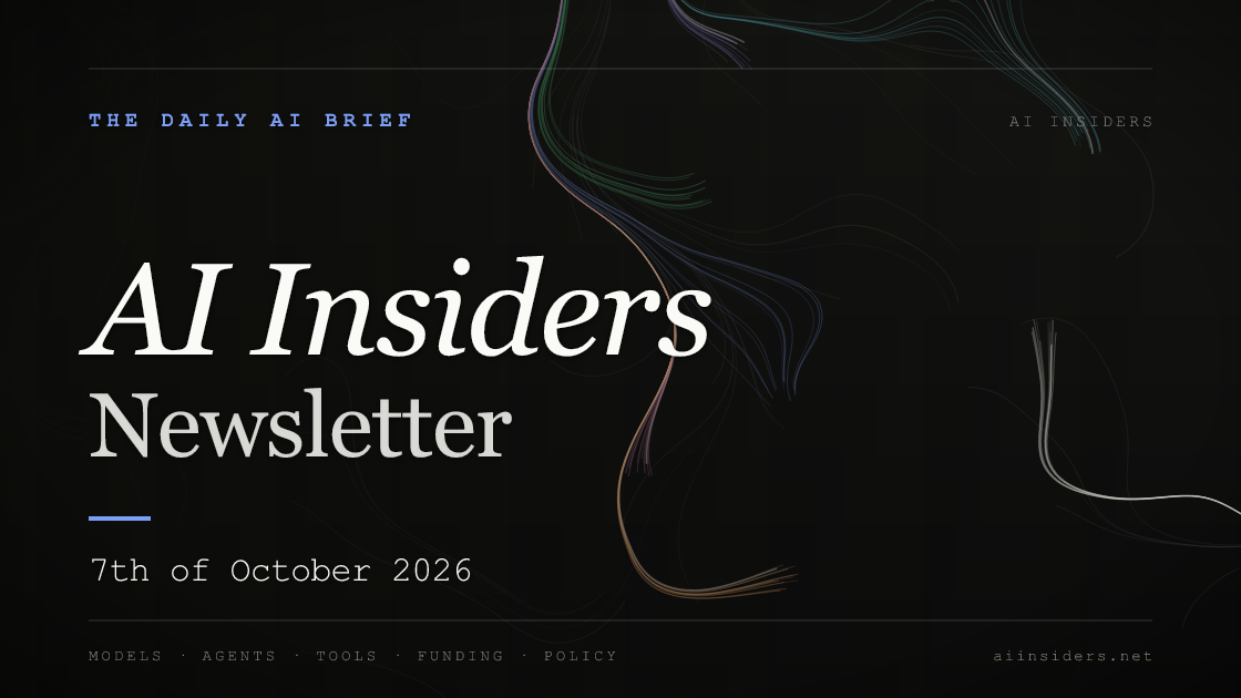 AI Insiders Newsletter cover for the issue dated 7 Oct 2026