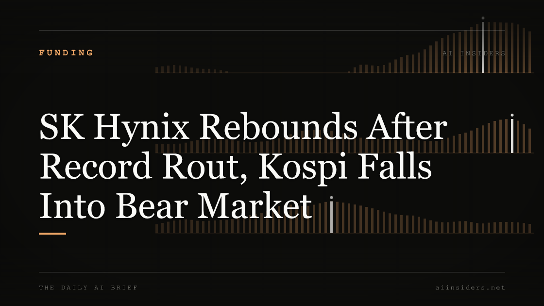 SK Hynix Rebounds After Record Rout, Kospi Falls Into Bear Market — featured image for AI Insiders