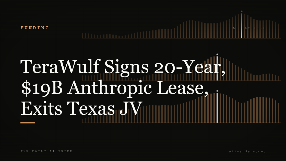 TeraWulf Signs 20-Year, $19B Anthropic Lease, Exits Texas JV — featured image for AI Insiders