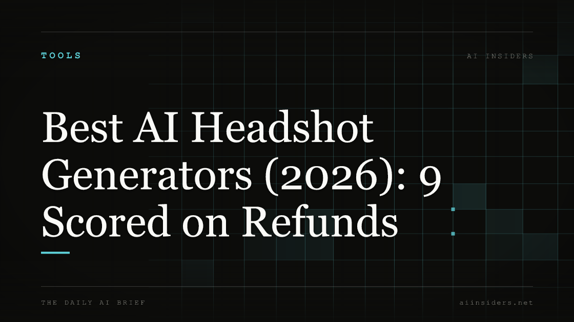 Best AI Headshot Generators (2026): 9 Scored on Refunds — featured image for AI Insiders