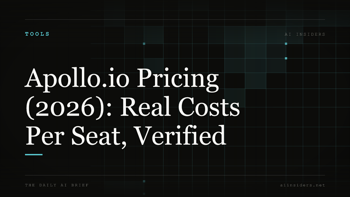 Apollo.io Pricing (2026): Real Costs Per Seat, Verified — featured image for AI Insiders