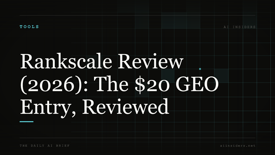 Rankscale Review (2026): The $20 GEO Entry, Reviewed — featured image for AI Insiders