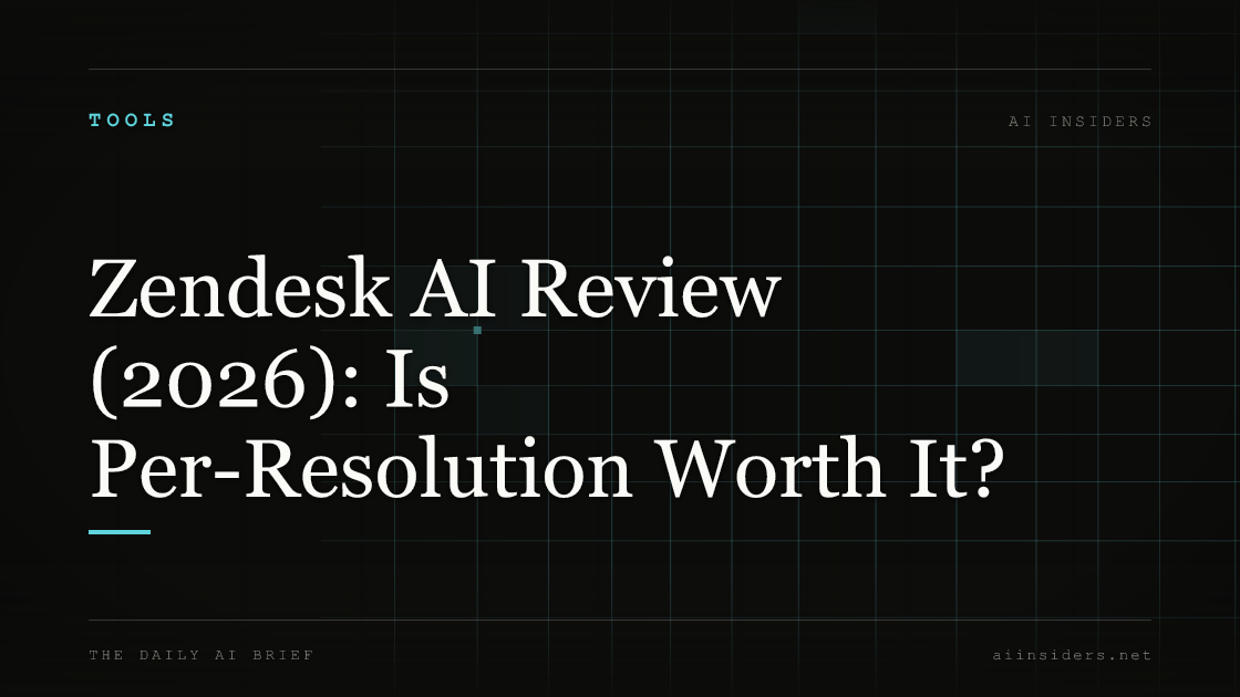 Zendesk AI Review (2026): Is Per-Resolution Worth It? — featured image for AI Insiders